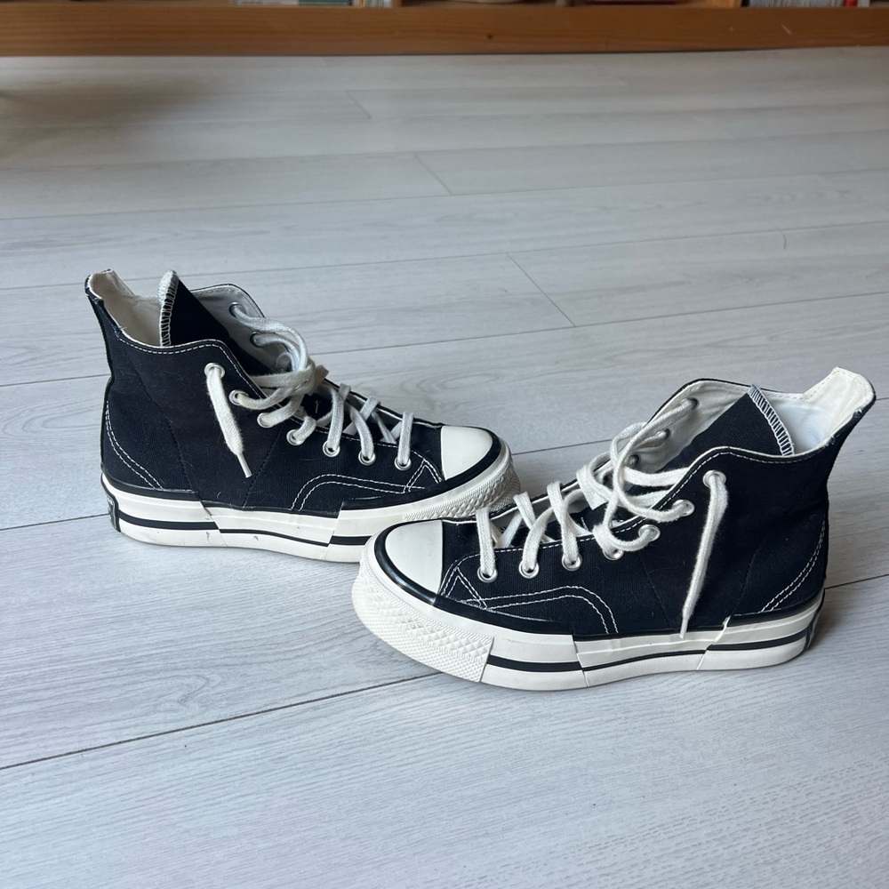 Converse Chuck 7 Plus Black Platform High-Tops Size Women 8 - Picture 3 of 12